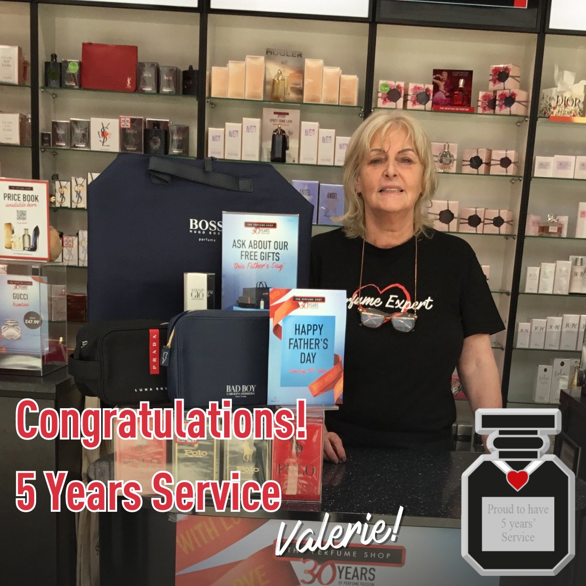 Today (June 19th) Val, from our Cumbernauld store celebrates her 5 years LOS at TPS! Congratulations Val! Thank you for always sharing your Talent ⭐, Passion ❤️ and Spark 💥 with us! #TPSlengthofservice #LoveOurPeople #PerfumePeople #TimeToCelebrate