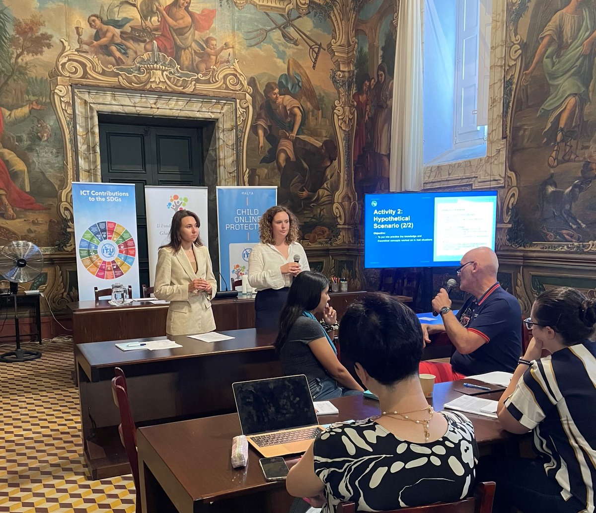 Today, @ITUEurope's team started the onsite Training of Trainers on #ChildOnlineProtection in #Malta targeting psychosocial teams of schools across the country with H.E @MarieLouise_MT and the team of @MFWSMalta.🧑‍💻 Learn more about this initiative▶️bit.ly/3pcvgRX