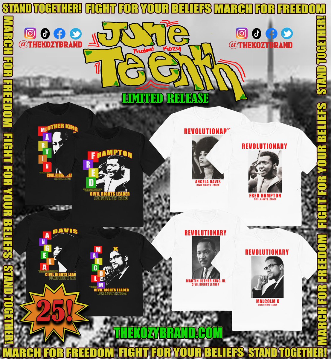 Now available! 

#juneteenth #angeladavis #martinlutherkingjr #MalcolmX #fredhampton #Blackpanthers 

#pokemon