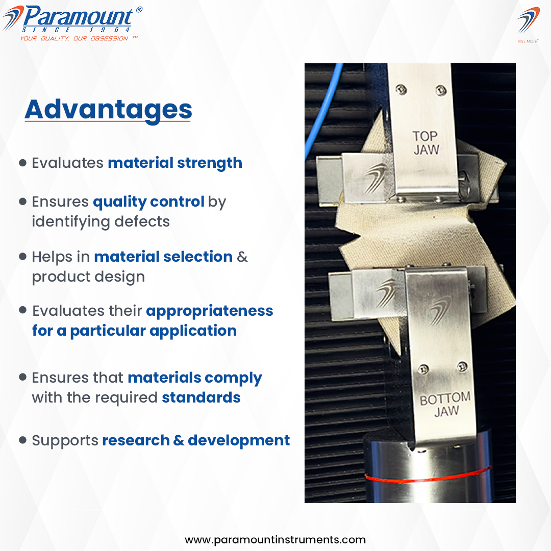 Paramount1964's tweet image. 💡 Unleashing the Key Advantages: Discover the Power of #Tensile Testing!
🔬In Today’s post, we decided to delve into the World of Tensile Testing shedding light on this fundamental test and the remarkable benefits that performing the tensile test has.
#TensileTesting