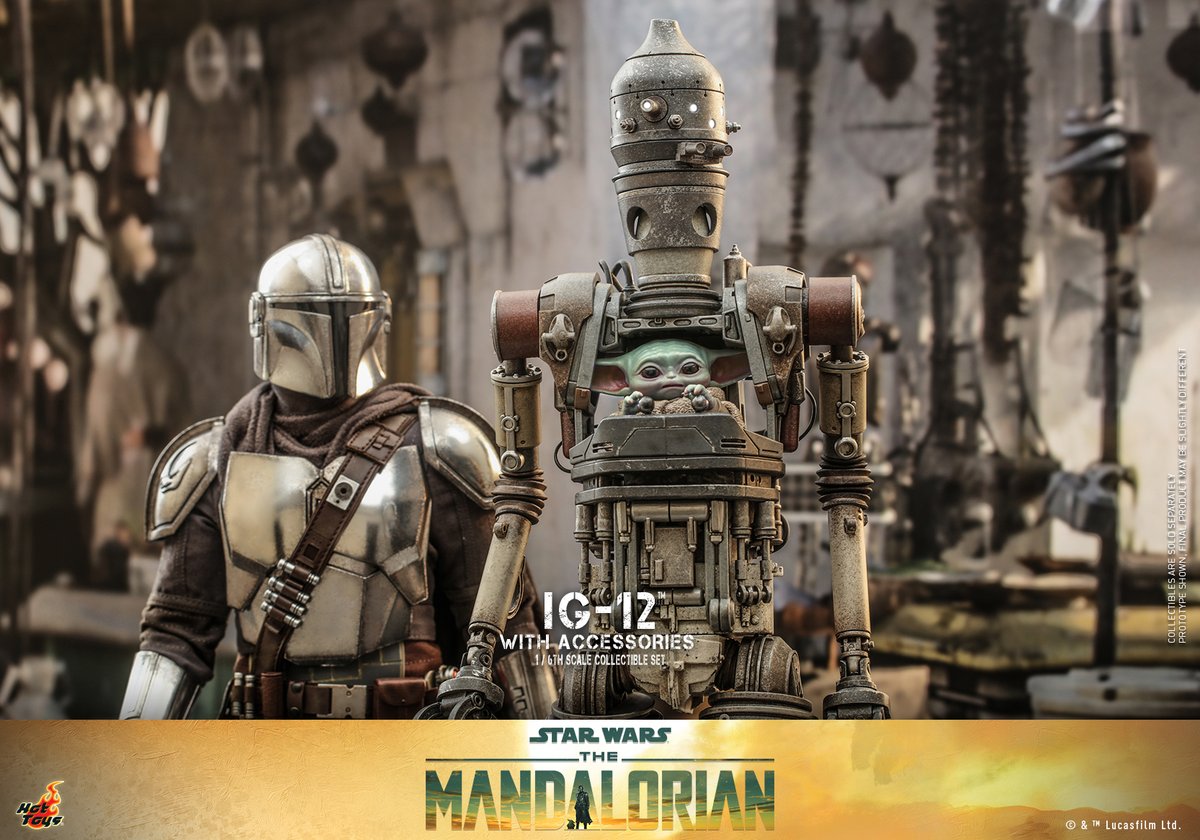 Star Wars The Mandalorian – IG-12 and Grogu by Hot Toys #toyark #actionfigures toyark.com/2023/06/19/sta…
