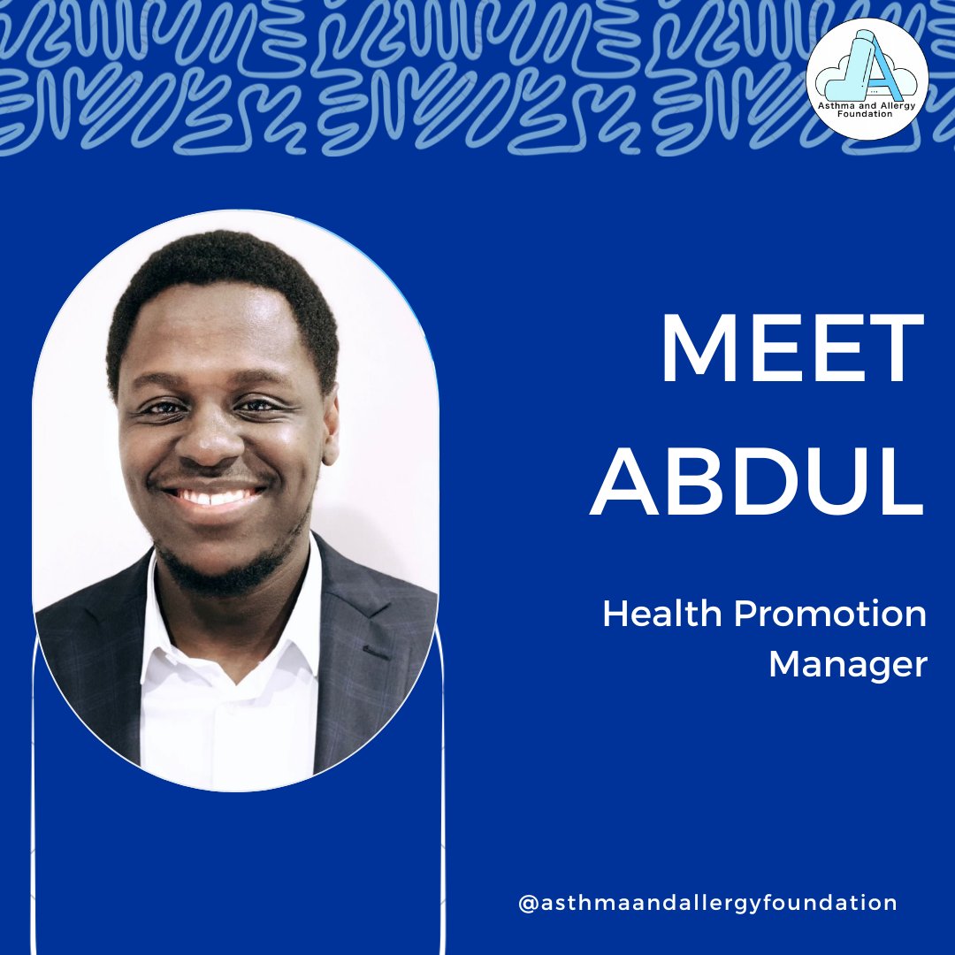 Dr. Waziri, a.k.a. Abdul, is our rockstar Health Promotion Manager and this week's Monday Member! 🎉
Stay tuned for future Monday Member posts! We are grateful to have such an amazing team 🙌

#MondayMember #AAF #asthmaawareness #asthma #healthpromotion #TeamMemberSpotlight