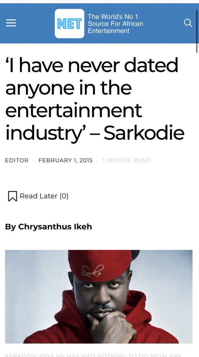 Sarkodie has never dated anyone in the industry, Odi )mo free