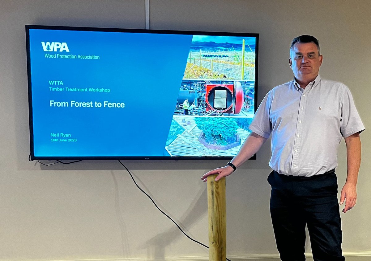 woodprotection's tweet photo. Ever wondered what's involved in getting #timber from 'Forest to Fence'?

Neil Ryan presented a workshop to members of @thettfregions last week...

Work in🌲&amp; interested in learning more?

Get in touch contact@thewpa.org.uk https://t.co/yrrA1WLeu2