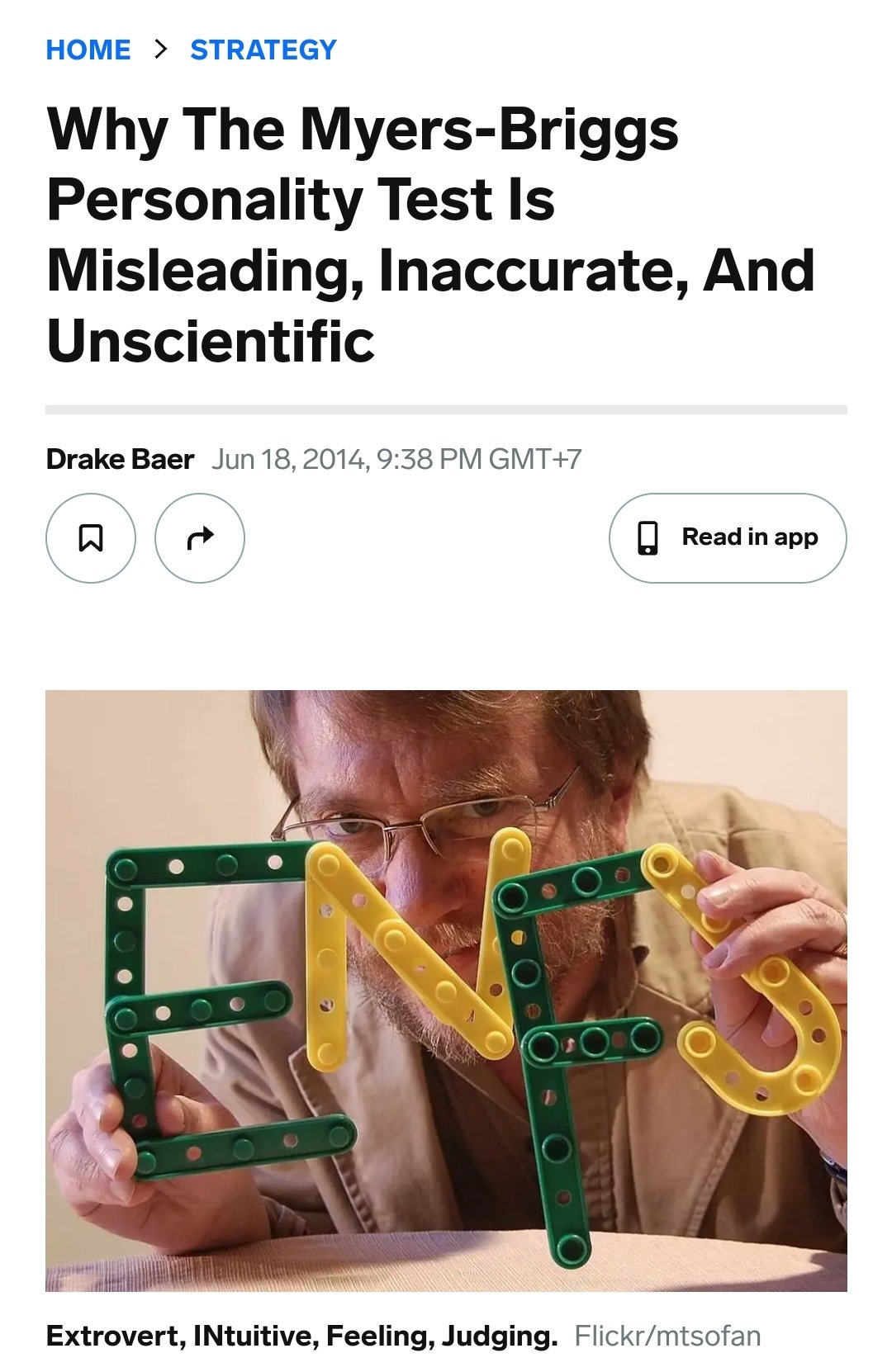 W on Twitter "MBTI คือ ความเชื่อ ที่เป็นผลผลิตจาก Armchair Theory