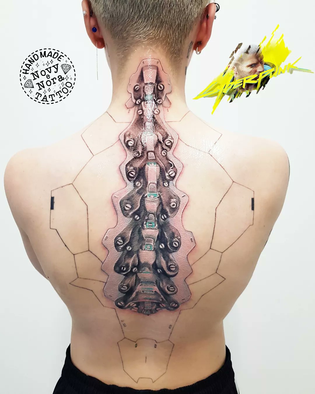 Details more than 77 geometric cyberpunk tattoo latest