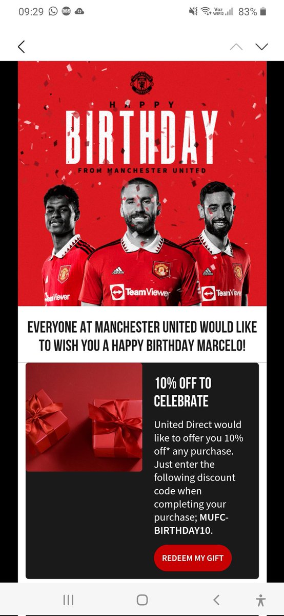 paciello1706's tweet photo. Recebi e-mail dos clubes de Manchester no dia do meu aniversário.
Tenho meus dados cadastrados em vários clubes e não fui ativado por nenhum outro.
Dois exemplos de relacionamento via sua base dados.
#alemdas4linhasbr #manutd #mancity #fanengament #marketingesportivo #frm https://t.co/C5CGHlnGHm