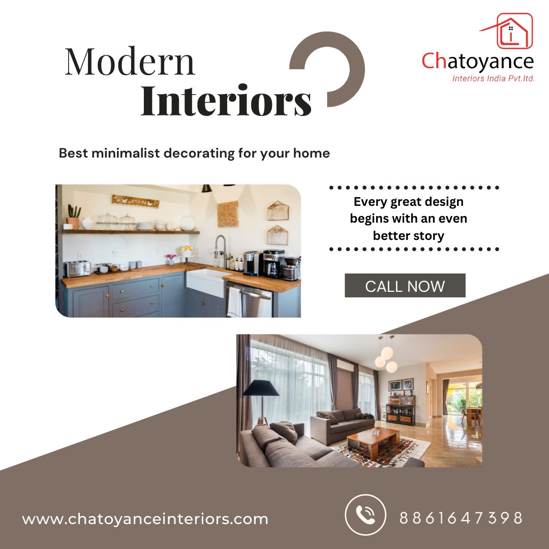 ChatoyanceI's tweet photo. The art of interior design is fantastic, and we love it, with Bangalore’s Trusted Chatoyance Interiors Designers.

Call Us At – 8861647398
Mail Id - info@chatoyanceinteriors.com
Website - https://t.co/WAqRZNmu76

#chatoyance #bangaloreinterior https://t.co/XEo6e3amBy
