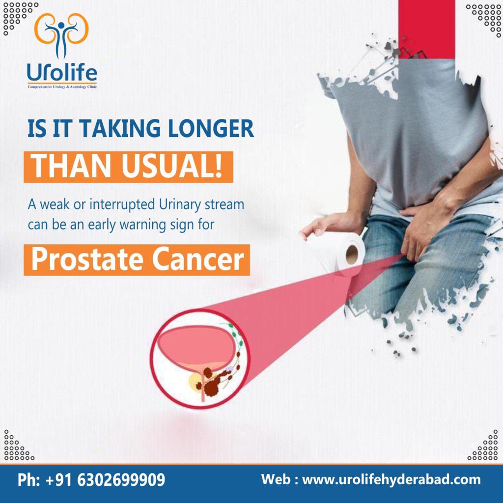 Is it taking longer than usual

A weak or interrupted urinary stream can be an early warning sign for prostate cancer

#PROSTATE #ProstateCancer #ProstateCancerTreatment #ProstateCancerAwarenessMonth #prostatecancersymptoms #urolife #urologycancer #urologycancersurgery #Hyderabad