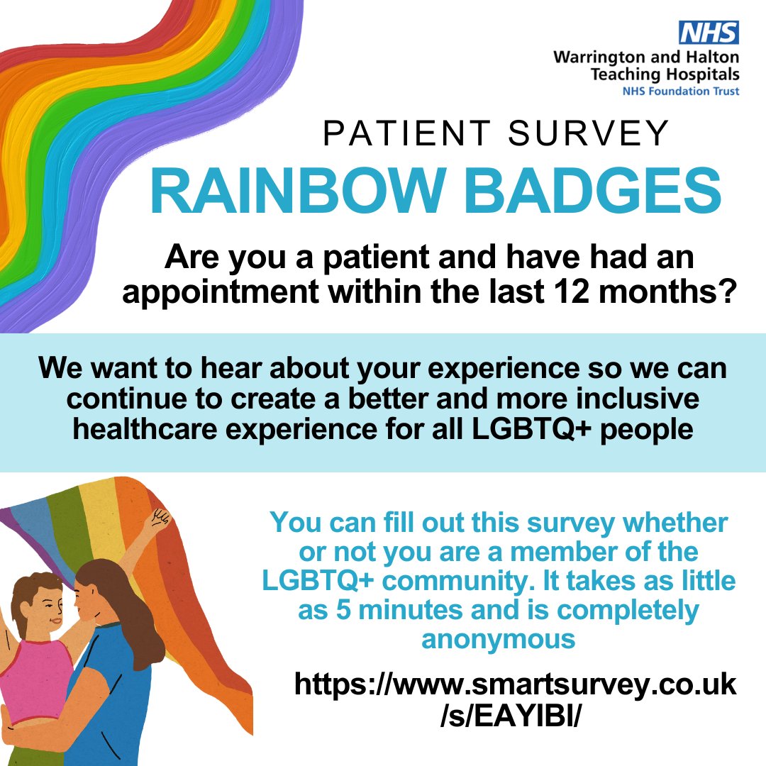 WHH Equality, Diversity and Inclusion (@whhediteam) on Twitter photo We are currently part of the National Rainbow Badge Accreditation Programme, which reviews and awards NHS Trusts for their work in inclusivity and LGBTQ+ healthcare. We need your support by completing the survey π³οΈβπ ow.ly/nzCm50OHEFU <a href="/WHH_PatientExp/">WHH Patient Experience and Inclusion</a> #30DaysOfPride We are currently part of the National Rainbow Badge Accreditation Programme, which reviews and awards NHS Trusts for their work in inclusivity and LGBTQ+ healthcare. We need your support by completing the survey π³οΈβπ ow.ly/nzCm50OHEFU <a href="/WHH_PatientExp/">WHH Patient Experience and Inclusion</a> #30DaysOfPride