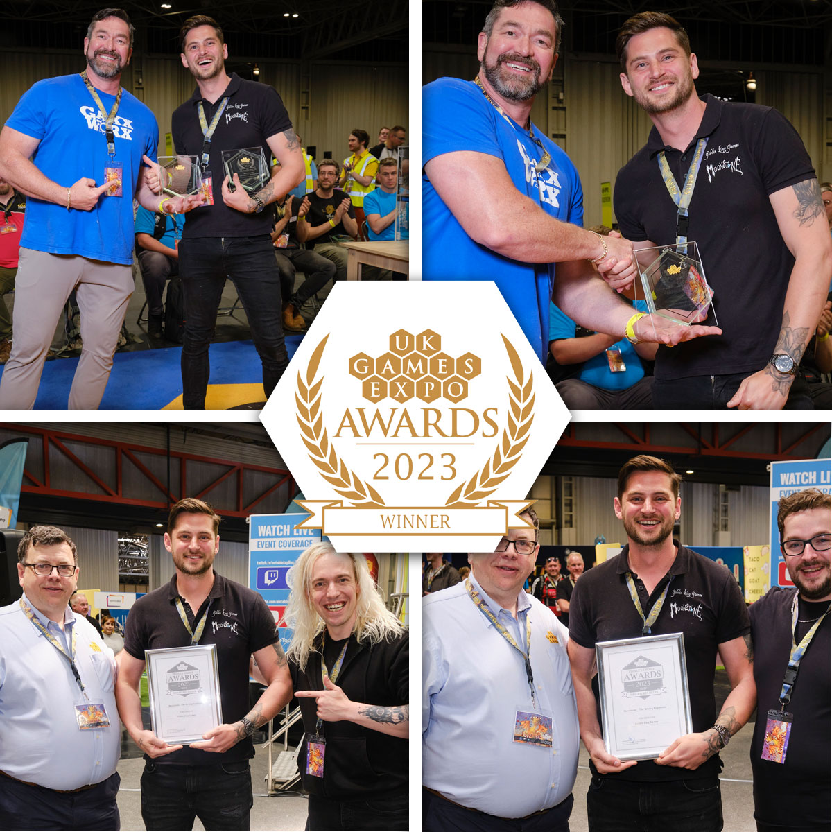 It's been a couple of weeks now but we're still buzzing about winning *four* UK games EXPO awards 🥰 We won the Judges and Peoples Choice Awards for Best Miniatures Range AND Best Miniatures Rules 🥳 #PlayMoonstone #MoonstoneTheGame #MoonstoneMiniatures #GoblinKingGames