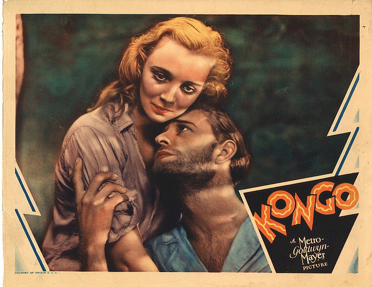 FILM OF THE DAY: Shockingly lurid 😳1932 #precode sordid #African jungle melodrama about embittered crippled nut #WalterHuston using magic & ruthlessness to lord over natives 😬 & skeezy European underlings #VirginiaBruce excellent as innocent daughter he degrades 😱  truly 😵‍💫🎥