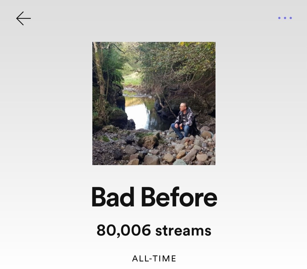 Bad before hit 80k on Spotify today.
open.spotify.com/track/5iAGkh0t…