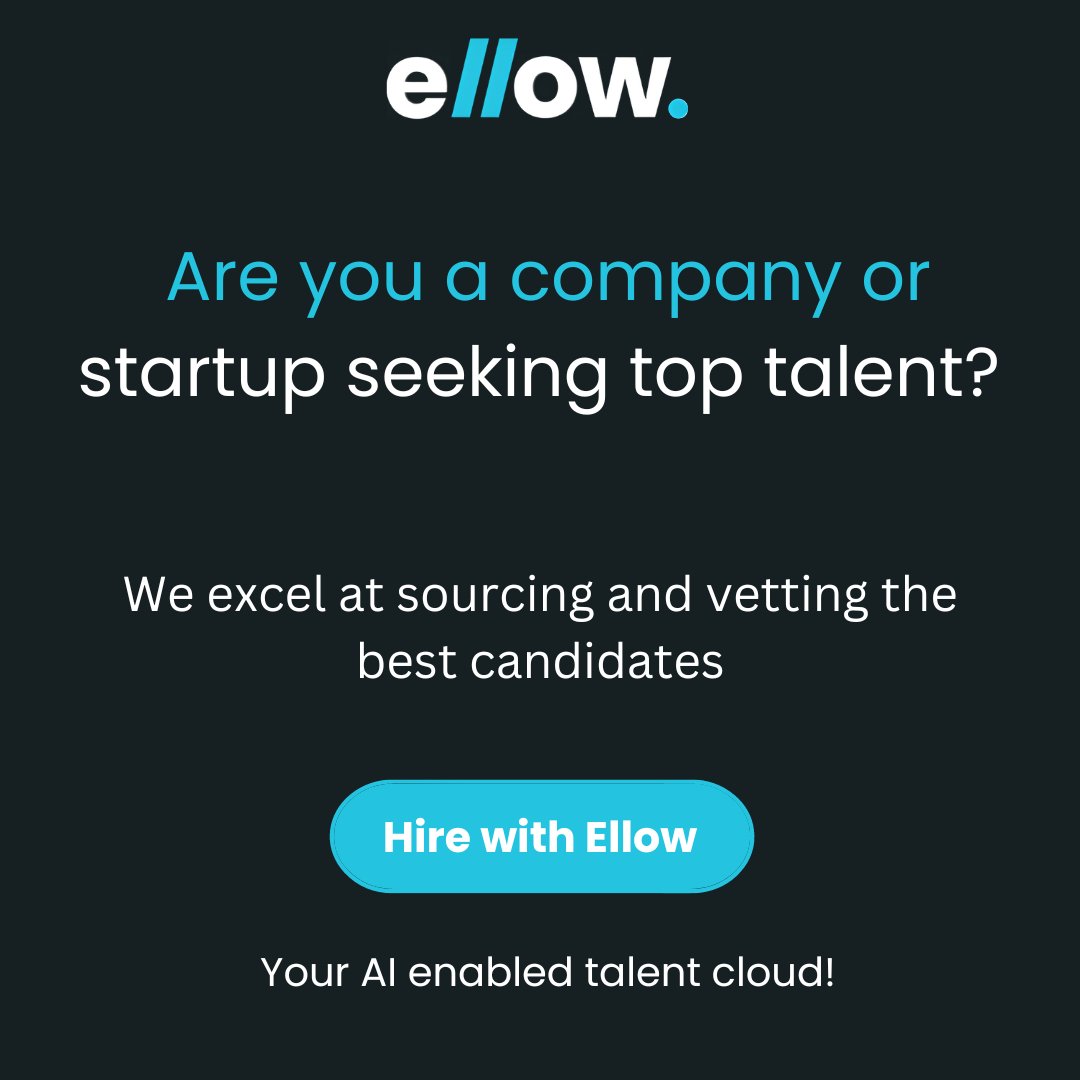 Looking for vetted and quality tech talent for your business in 2023? 🧑‍💻

Don't worry, our pool of vetted resources will help you meet your goals.

Hire with Ellow: bit.ly/3CtjBRI 

#Ellow #TechHire #RemoteJobs #RemoteHiring #ITJobs #TechJobs