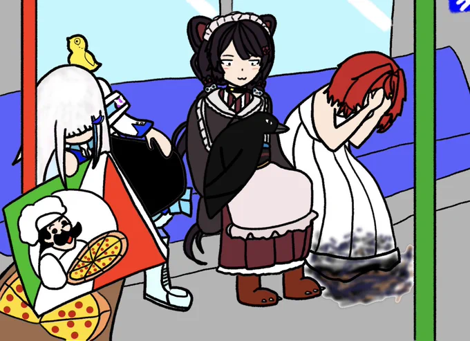 #ヘル絵スタ #いぬいらすと #絵ンジュ  昔のイラストアレンジしてた! 情報量が多い画像です!