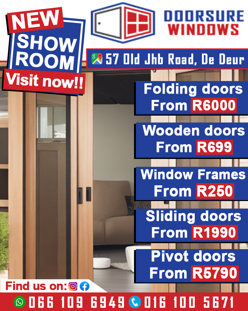 Doorsure Windows  - 016 100 5671
Get the doors and windows that will make your home look amazing.

#Doorsure #Doors #Slidingdoors #ShopFronts #Foldingdoors #Garagedoors #Windows #Aluminium #Glass #Renovation #Service #Building #VaalTriangle #Vaal #VaalInfo