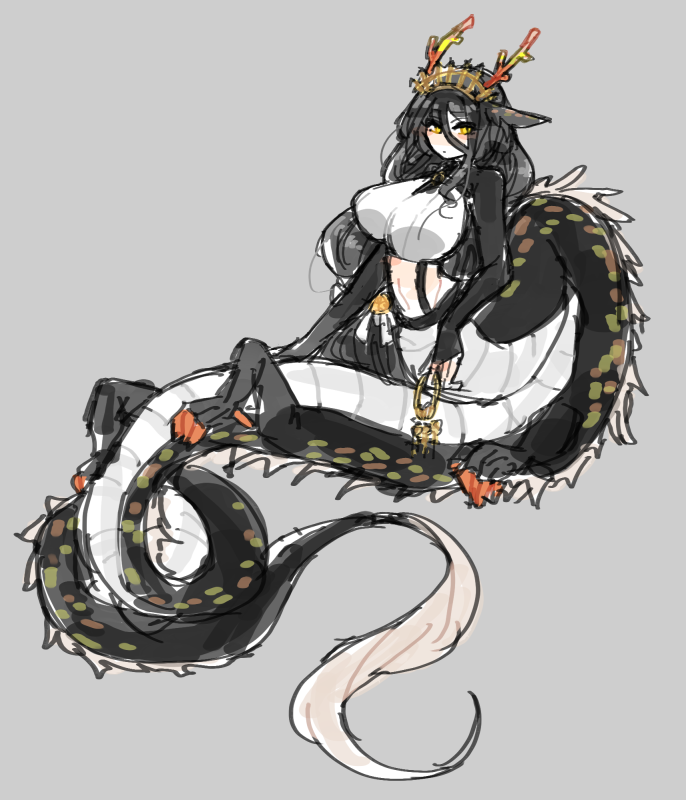 250046_W's tweet photo. 前から描きたいと思ってたモンスター娘を出力しておく https://t.co/44MfqojFc9