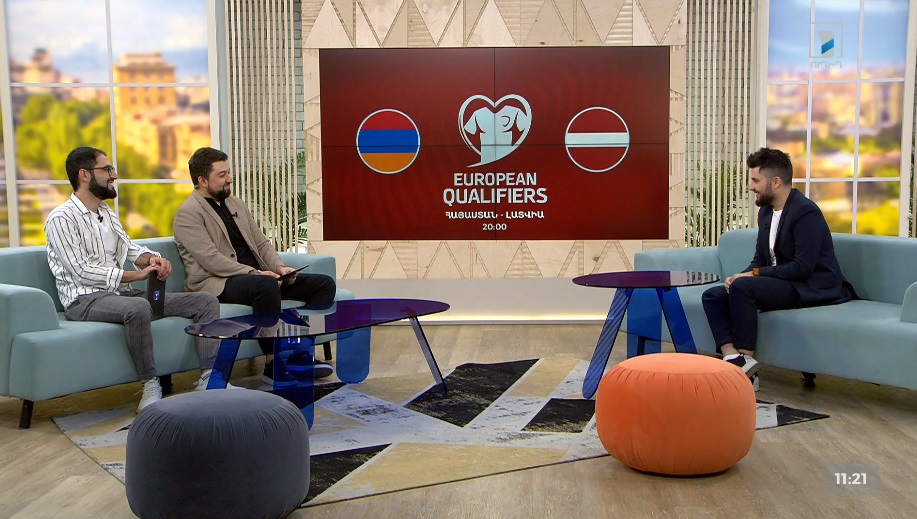 initiaty's tweet photo. Morning warm-up on @ArmPublicTV with Grig Gevorgyan and Armen Garamyan!!! #ARMLAT #ArmeniaLatvia https://t.co/6tee4eSi1B