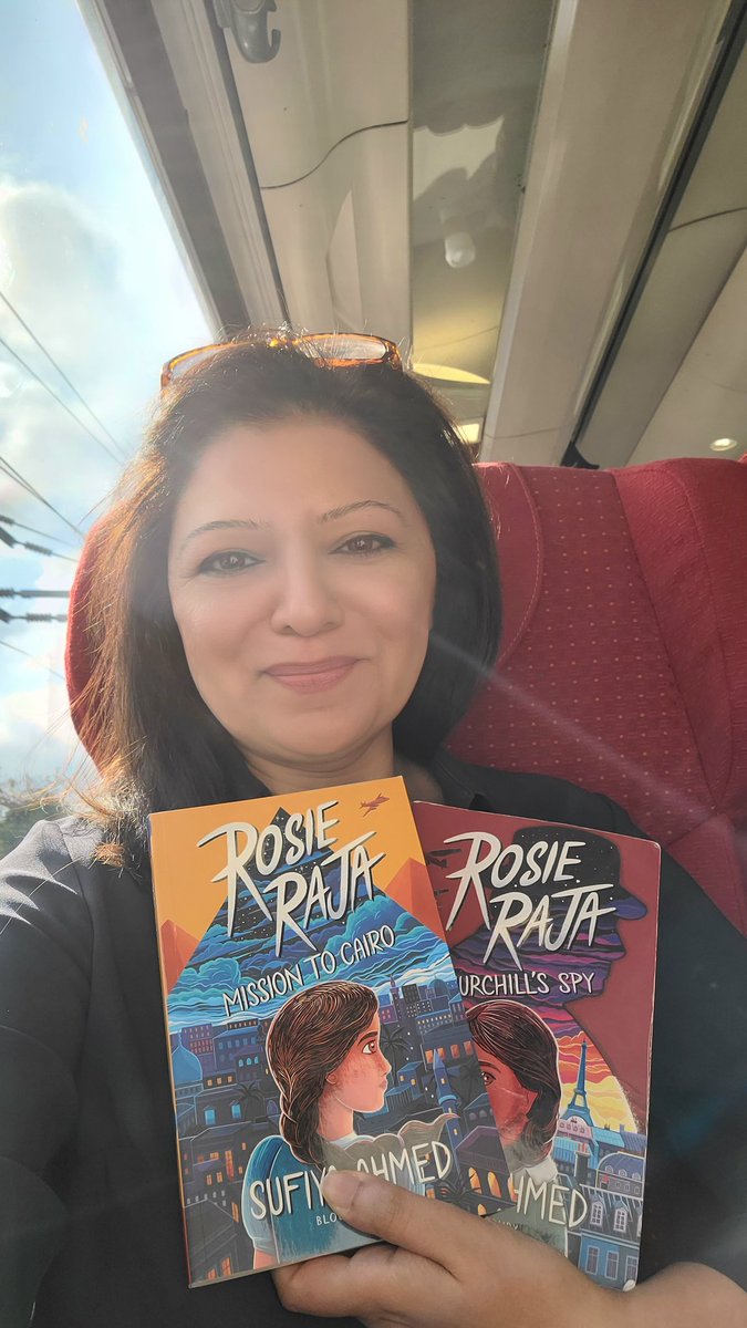 Early start but excited to take #RosieRajaMissionToCairo🕵🏽‍♀️ to schools. Starting off in Sheffield for a couple of days.
DM if you would like a school visit. Planning November book tour for #Remembrance  as 🕵🏽‍♀️ is a WWII spy.