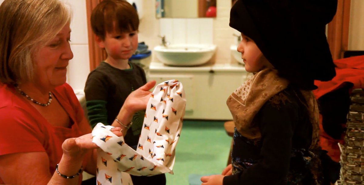 ELG- free clip to watch: Gemma has been dressing up with hats from the hat shop the children have created. She goes to the teacher for some advice. She takes a book with her too. #EYFS #ELGs #earlyyears #eymatters #eytagteam