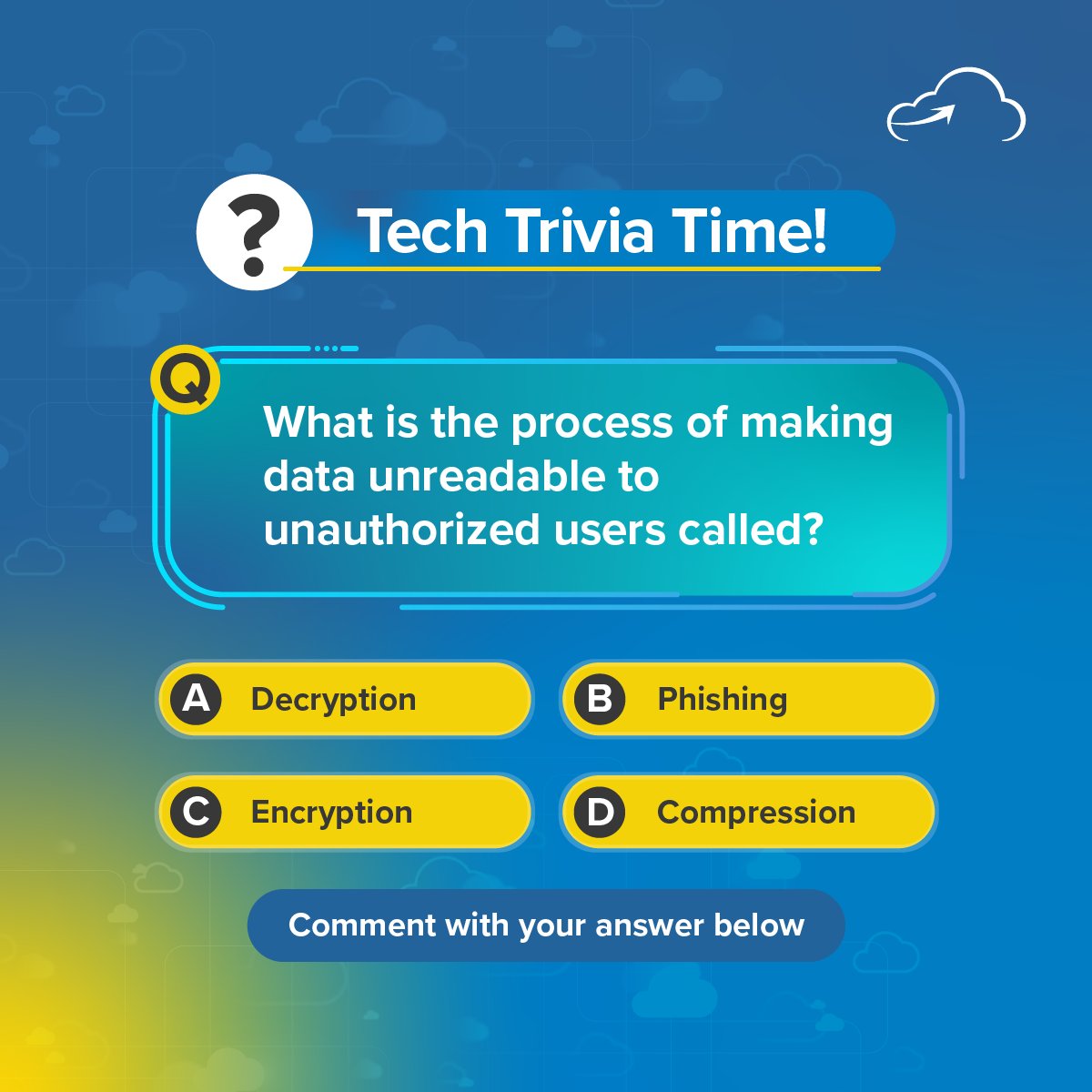 Can you crack the tech puzzle? Put your tech knowledge to the test! Comment below with your answer and show off your expertise in security.

#TechTrivia #GuessTheAnswer #DataSecurityChallenge #TechEnthusiasts #TechCommunity #TechQuiz #Technology #Cybersecurity #TechGurus