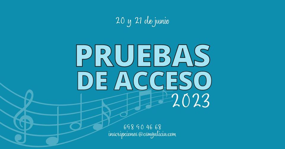 ‼️Mañana comienzan las pruebas de acceso para el próximo curso en el #CSMGalicia‼️

¡Encuentra aquí toda la información!👇
📲csmgalicia.com/pruebas-de-acc…
📧 inscripciones@csmgalicia.com
☎️ 698 904 668

#CSMGalicia #musica #pruebasdeacceso