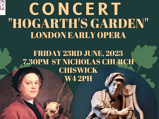 Join <a href="/LonEarlyOpera/">London Early Opera</a> in Chiswick for 'Hogarth's Garden', a concert with narrations by ceramics historian Lars Tharp, inspired by Handel's art world, <a href="/FoundlingMuseum/">Foundling Museum</a> and Vauxhall Pleasure Gardens. 

📆 Fri 23 June, 7:30pm
📍 St Nicholas Church, Chiswick
🎟️ continuoconnect.com/event-detail/h…
