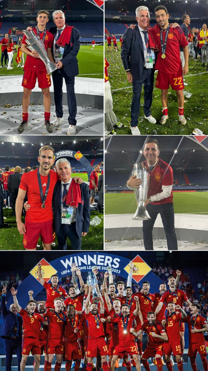 ANDALUCES campeones con ESPAÑA‼️ 🇪🇸 🏆

Nuestros 3⃣ futbolistas <a href="/JNavas/">Jesús Navas</a> <a href="/FabianRP52/">Fabián Ruiz</a> <a href="/PabloGavira30/">Pablo Gavi</a>
🟢Molina Maza, delegado <a href="/SEFutbol/">Selección Española Masculina de Fútbol</a> 
🟢Francis Hernández, Coord. Cat. Inf. <a href="/SEFutbol/">Selección Española Masculina de Fútbol</a>
🟢Claudio Vázquez, médico <a href="/SEFutbol/">Selección Española Masculina de Fútbol</a>
🟢Ángel Ruiz, fisio <a href="/SEFutbol/">Selección Española Masculina de Fútbol</a> 

#VamosEspaña | #NationsLeague
