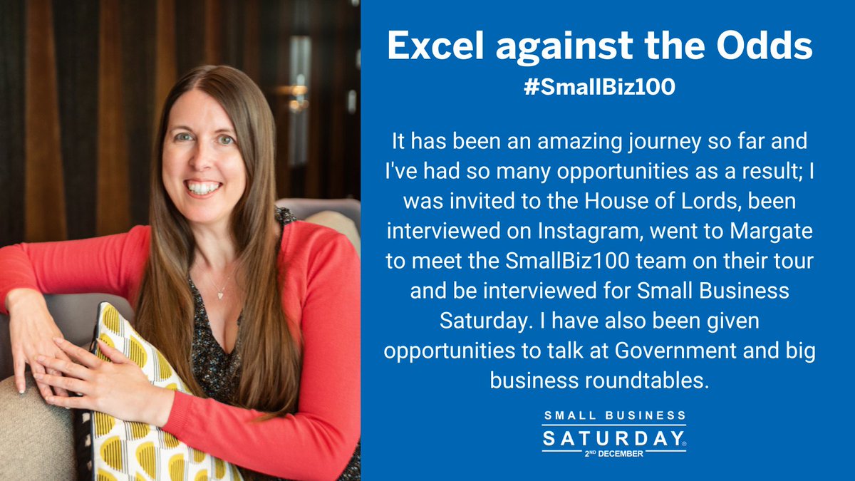 Want to become a part of SmallBiz100's inspiring and supportive smallbiz community? Apply for the #SmallBiz100 campaign today!

☑️ APPLICATIONS CLOSE MIDNIGHT 30TH JUNE, more info & apply: smallbusinesssaturdayuk.com/small-biz-100