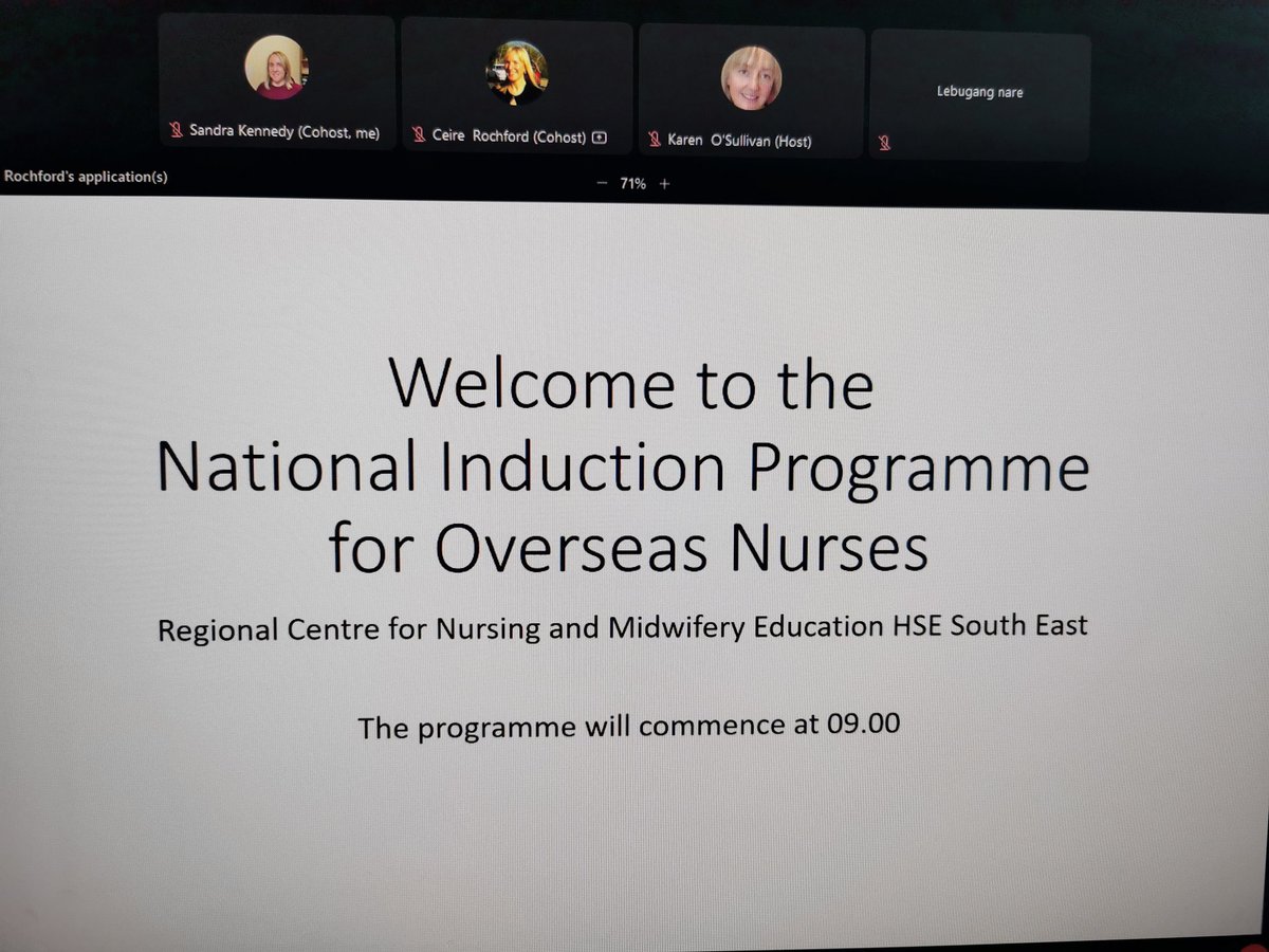 All set & ready to host the first National Induction Programme for Overseas Nurses working in Residential Care Facilities for Older People 👏 @NurMidONMSD @HSE_HR @PeopleofHSE @NMPDUCorkKerry @NMPDUKilkenny @Dmulligan2015 @CNME_DNE @CeireRochford @KarenOS22
