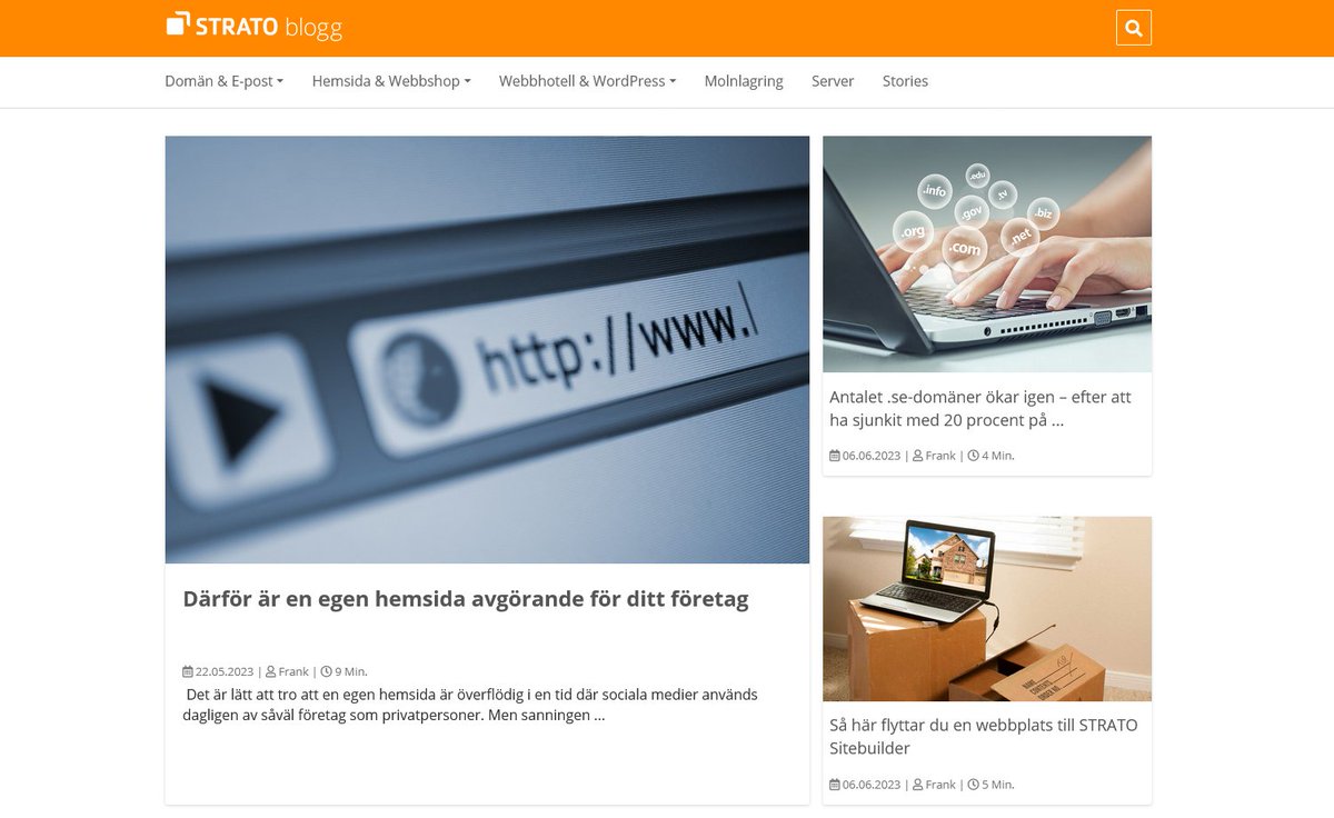 STRATO_Sverige's tweet image. Har du hört talas om vår nya blogg? I den delar vi på STRATO med oss av allt från enkla guider till spännande digitala trender och nyheter. Besök vår blogg för värdefulla tips och tricks för din hemsida eller webbshop! strato.se/blogg/ 
#STRATO #Wordpress