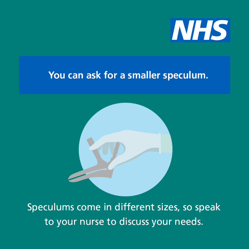 NHSuk's tweet photo. It’s #CervicalScreeningAwarenessWeek.

Here are some tips to help you make your cervical screening more comfortable.

If you do feel embarrassed, you’re not alone! But don’t worry – talk to your doctor or nurse who can help put you at ease.
