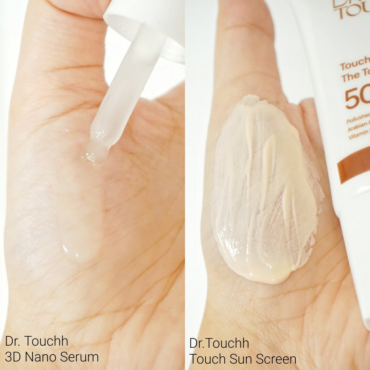 noeytunreview's tweet photo. เซ็ตสกินแคร์คู่นี้จาก จาก DR. TOUCHH คือใช้ไม่หยุด ตัวเซรั่ม 3D NANO SERUM ตัวนี้คือช่วยให้ผิวแข็งแรงดี เติมคอลลาเจนให้ผิวชุ่มชื้นจากภายใน ต่อไปกันแดด TOUCHH SUN SCREEN ตัวนี้คือชอบมากก เป็นกันแดดผิวฉ่ำ ที่ปรับสีผ���วให้กระจ่างใสขึ้น แถมยังป้องกันแสงสีฟ้าอีกด้วย #DrTouchh https://t.co/y5kFCaob7A