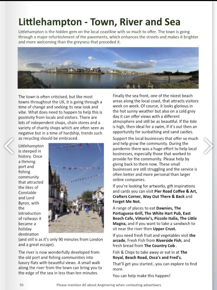 Positivity! Help Promote the Town! Feature in the <a href="/AllAboutMags5/">allaboutmags5</a> @sussexbythesea1 <a href="/business_sussex/">Sussex Business Spotlight🌟</a> <a href="/vi5itLa/">Visit Littlehampton</a> <a href="/SussexWhatsOn/">WhatsonEventsSussex</a> @CloudberryB <a href="/EastBeachCafe/">East Beach Cafe</a> <a href="/EastbeachGH/">East Beach Guest Hse</a> @Mardy_again @TFryerPhoto <a href="/petebealphotos/">Petebeal_photography</a> <a href="/Ltonmuseum/">Littlehampton Museum</a> <a href="/littlehampton_s/">Morrisons Littlehamton Community Champion</a> <a href="/ArunDistrict/">Arun District Council</a> <a href="/Freedom_Arun/">Freedom Leisure Arun</a> #supportlocal
