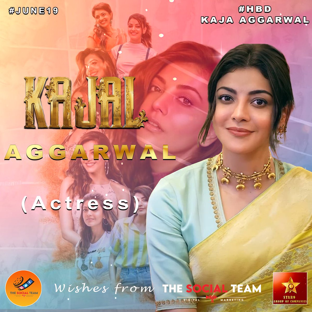 HAPPY BIRTHDAY Wishes From The Social Team 🥳🥳🎉🎊#HBDKajalAggarwal #KajalAggarwal #HappyBirthdayKajalAggarwal #HBDKajal #HBD