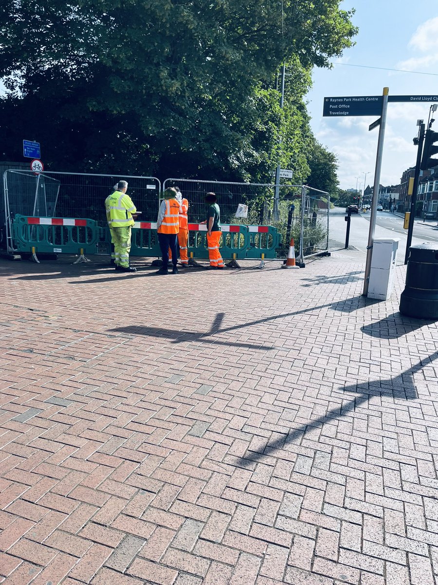 We may have lift off! It has been over a year of emails between us, Network Rail, council & contractors but the two triangles of land so much in need of attention are being worked on today - thanks to #RaynesPark Association for all their work on this before we became councillors
