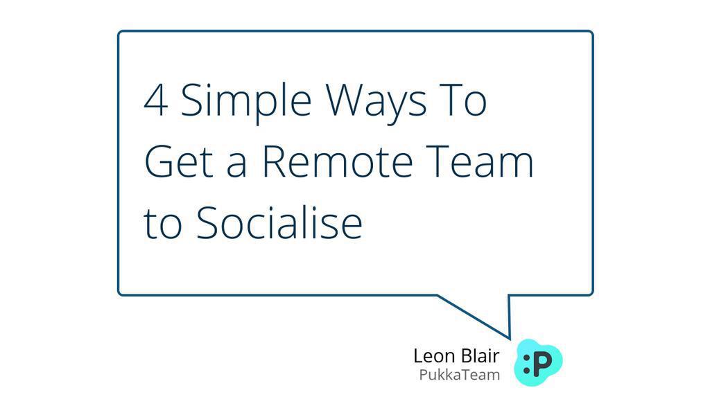 PukkaTeam's tweet photo. Ideas to get a remote team to socialise

Read the full article: 4 Simple Ways To Get a  Remote Team to Socialise
▸ https://t.co/P6KifEesZq

#remotework #RemoteWorkEnvironment https://t.co/G978gvPWMv
