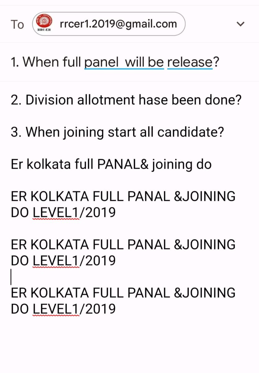 rajes_purkait's tweet photo. @DrGauravGarg4 @AshwiniVaishnaw @RailMinIndia @PMOIndia @EasternRailway Thank you sir for rising your voice for rrc er level 1 post https://t.co/zNDbVT5dO4