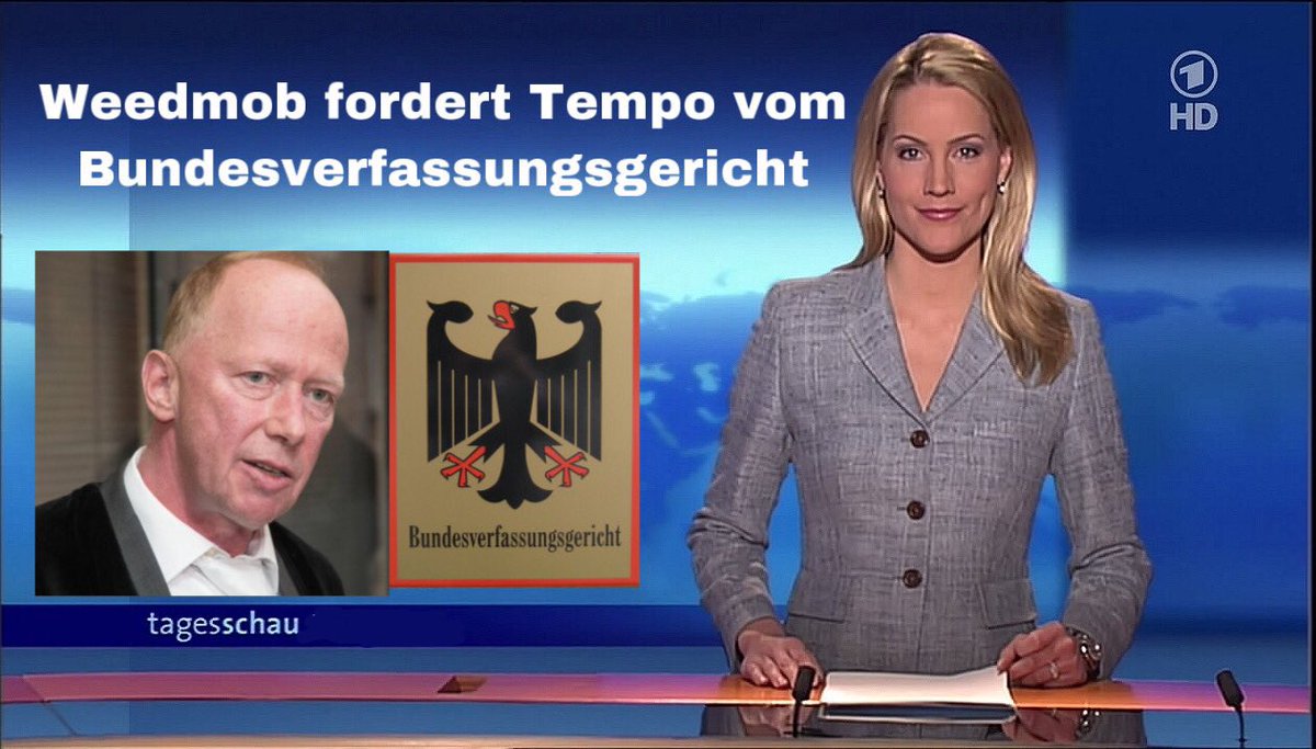 Am 21. Juni, Mittwoch, ist Sommeranfang und eine Entscheidung des Bundesverfassungsgerichts ist nicht in Sicht. 

Dass dürfen wir nicht unkommentiert lassen, lieber #Weedmob. 

Lasst uns deshalb 
#Richtervorlagen am Mittwoch ab 9:00 Uhr in die Trends bringen💪

1/3