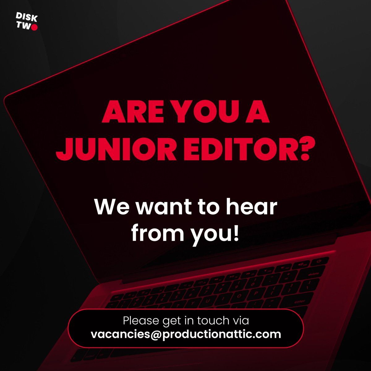 DiskTwoBTS's tweet image. ✅ Organised, motivated and with an attention to detail.
✅ Experience of using Premier &amp;amp; Adobe workflows.
✅ Confident in corporate, factual and quick turnaround edits.

We want to hear from you 🫵