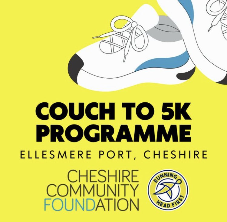 'CALLING ELLESMERE PORT!

What: Couch to 5K (12 week course)

Where: Theatre Porto Cafe, Ellesmere Port

When: Each Saturday morning, 10am, starting Saturday 24th June for 12 weeks.

Sign up using the link below!

docs.google.com/forms/d/e/1FAI…