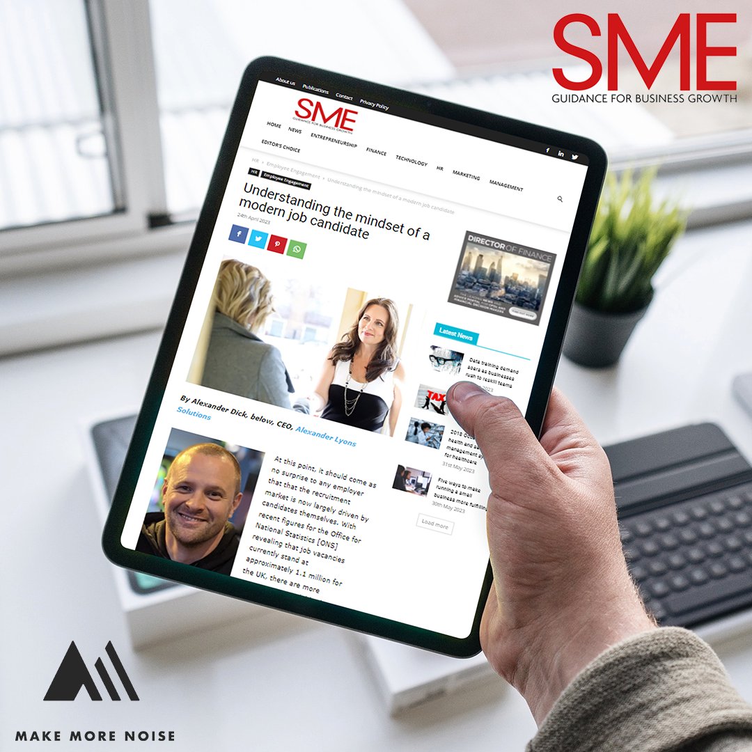 Our client, Alexander Lyons Solutions, spoke to SME to share their expertise on understanding the mindset of a modern job candidate.

It was a great chance to position ALS as a thought leader in the #recruitment industry!

To read the piece in full, visit smeweb.com/2023/04/24/und…