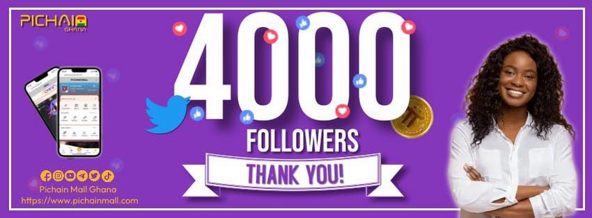 We are thrilled to announce that PCM Ghana's Twitter account has reached a significant milestone of 4000 followers! We would like to take this opportunity to express our heartfelt gratitude to our community for their unwavering support and engagement.
#pcm