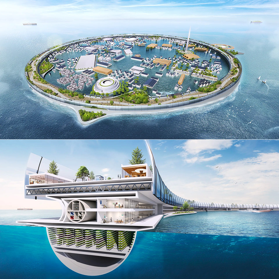 Dogen City or a self-sufficient floating city. All this brainpower focused on solutions to 'survive' global warming, rather than focusing efforts on curbing it and preserving our planet.
A modern Noah's Ark...
What do you think?
Visionary or catastrophic?