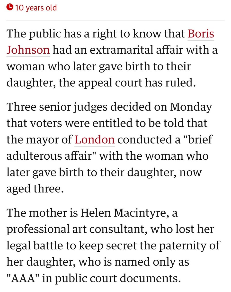 Helen Macintrye denied Boris was the father of her daughter Stephanie
She had to be FORCED into acknowledging it by a high court judge
So, I'm certain the same thing is going on with Charlotte Owens & her named parents Michael Tranter-Owen and Kathryn L Grantham #superinjunction