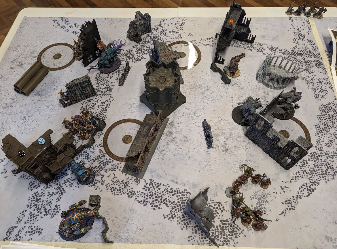 scribesofwar's tweet image. Another good night at club last night we had a couple of games of 10th going on and also a couple of games of iron cross as well only managed to get photos of two games!