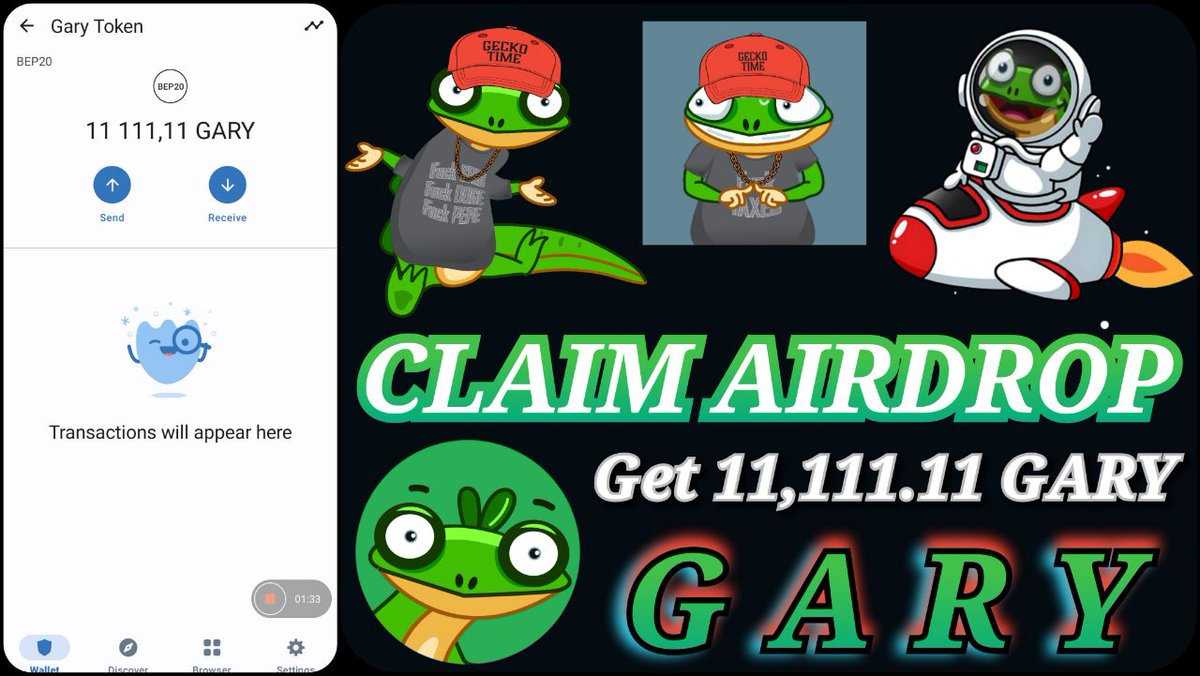 Token Gary Airdrop Claim 🔥
💱 Get: 11,111.11 GARY
👇video
youtu.be/ItgUjFZfpAQ

1️⃣ Copy link in Trust Wallet - DApp
🏁 Claim Airdrop👇
garytoken.network/?ref=0x9ef3C30…

Contract:
0xE2E708ACf0DAF3c76DFB3Ca1CA7bCdd5F40218F7

✅Telegram  t.me/claimTW

#Airdrop