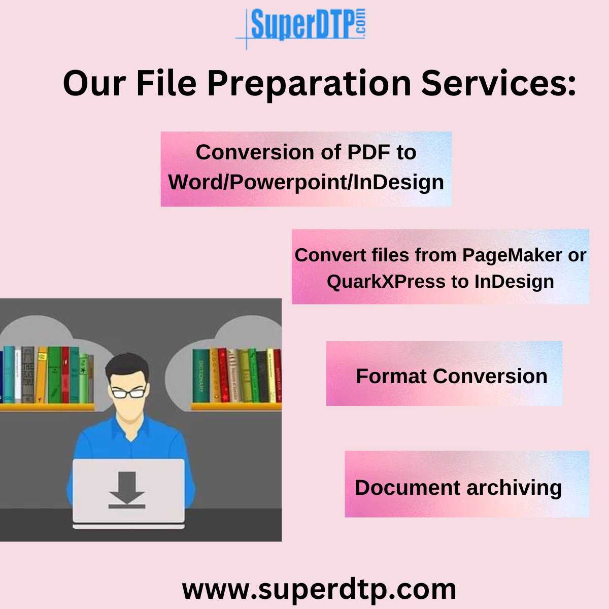 dtp_super's tweet image. We prepare documents for translation to reduce post-translation DTP effort, time, resources and thus, expense. Know more about our services please visit lnkd.in/dM-exE65
.
.
.
#filepreparation #services #dtp