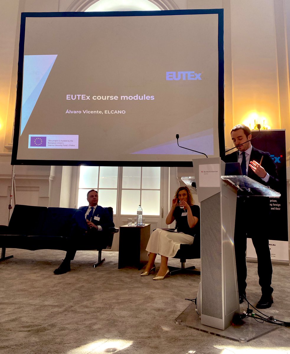 <a href="/rielcano/">Real Instituto Elcano</a> analyst Álvaro Vicente (<a href="/alvaro_vicentep/">Álvaro Vicente (@alvarovicente.bsky.social)</a> ) presents today in Vienna the training course developed in the framework of the <a href="/eutex_research/">EUTEx research project</a> project.