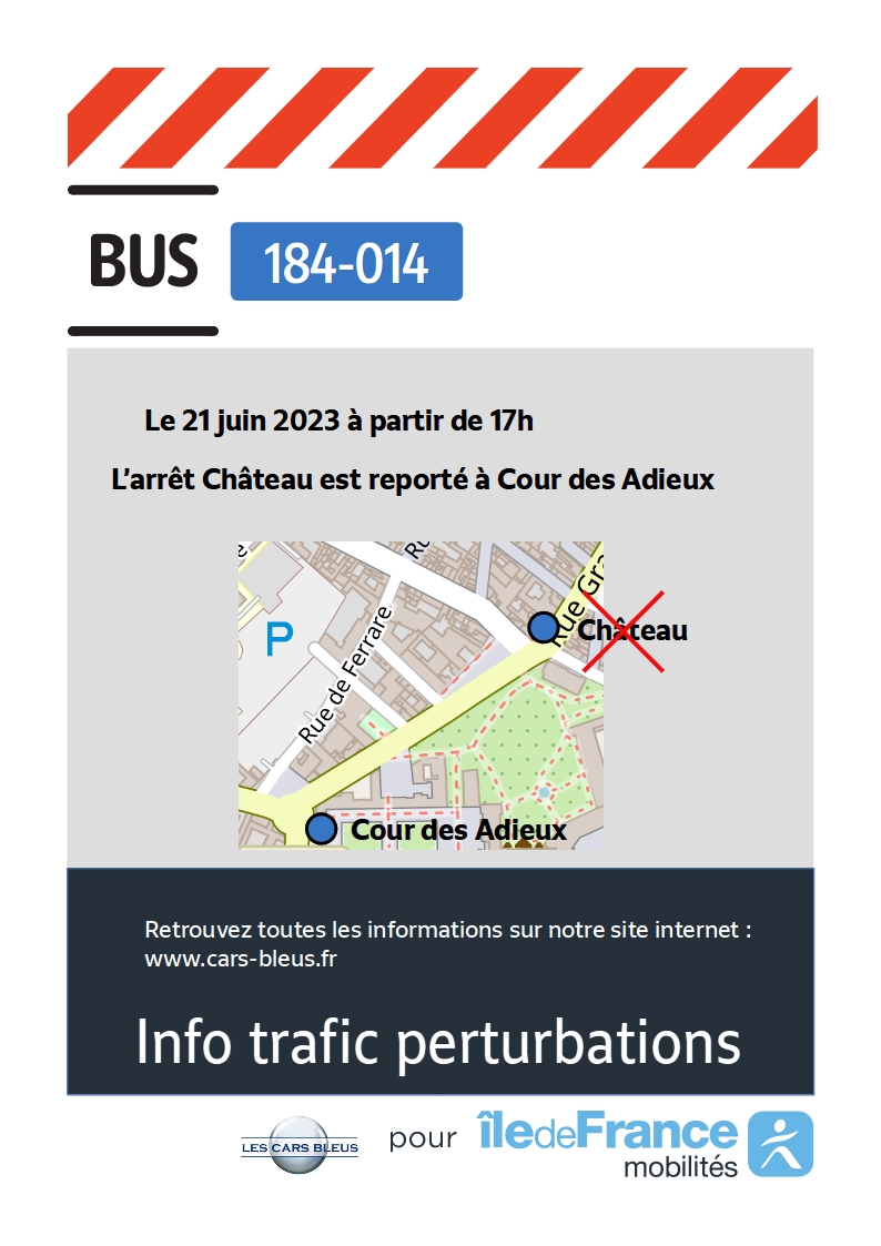 LesCarsBleus's tweet photo. En raison de la fête de la musique à Fontainebleau les arrêts Etape et Château sont déplacés à partir de 17h https://t.co/GWUhoO2od5